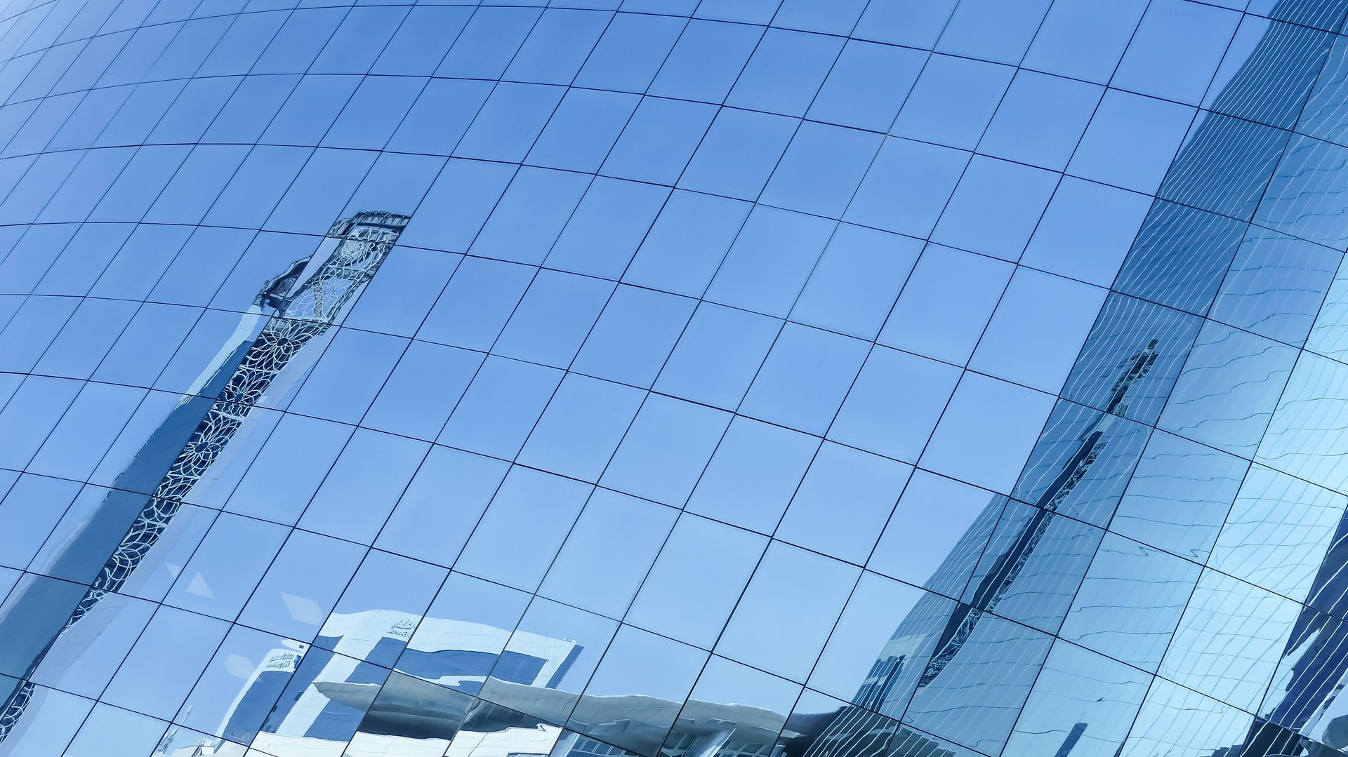 Glass facade of a skyscraper in Saudi Arabia